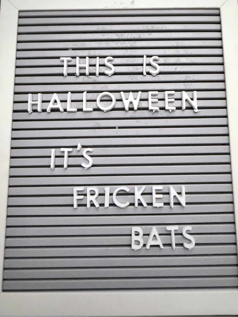 Gray Letter Board with White Letters – Home Accents